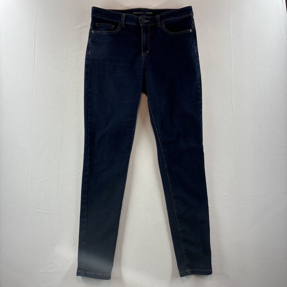 Michael Kors Women's‎ Dark Wash Izzy Skinny Stretch Mid Rise Jeans Size 10
